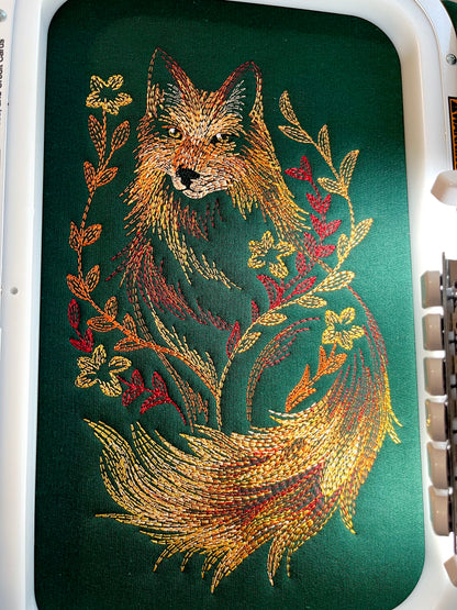 Autumn Fox Embroidered Sweatshirt