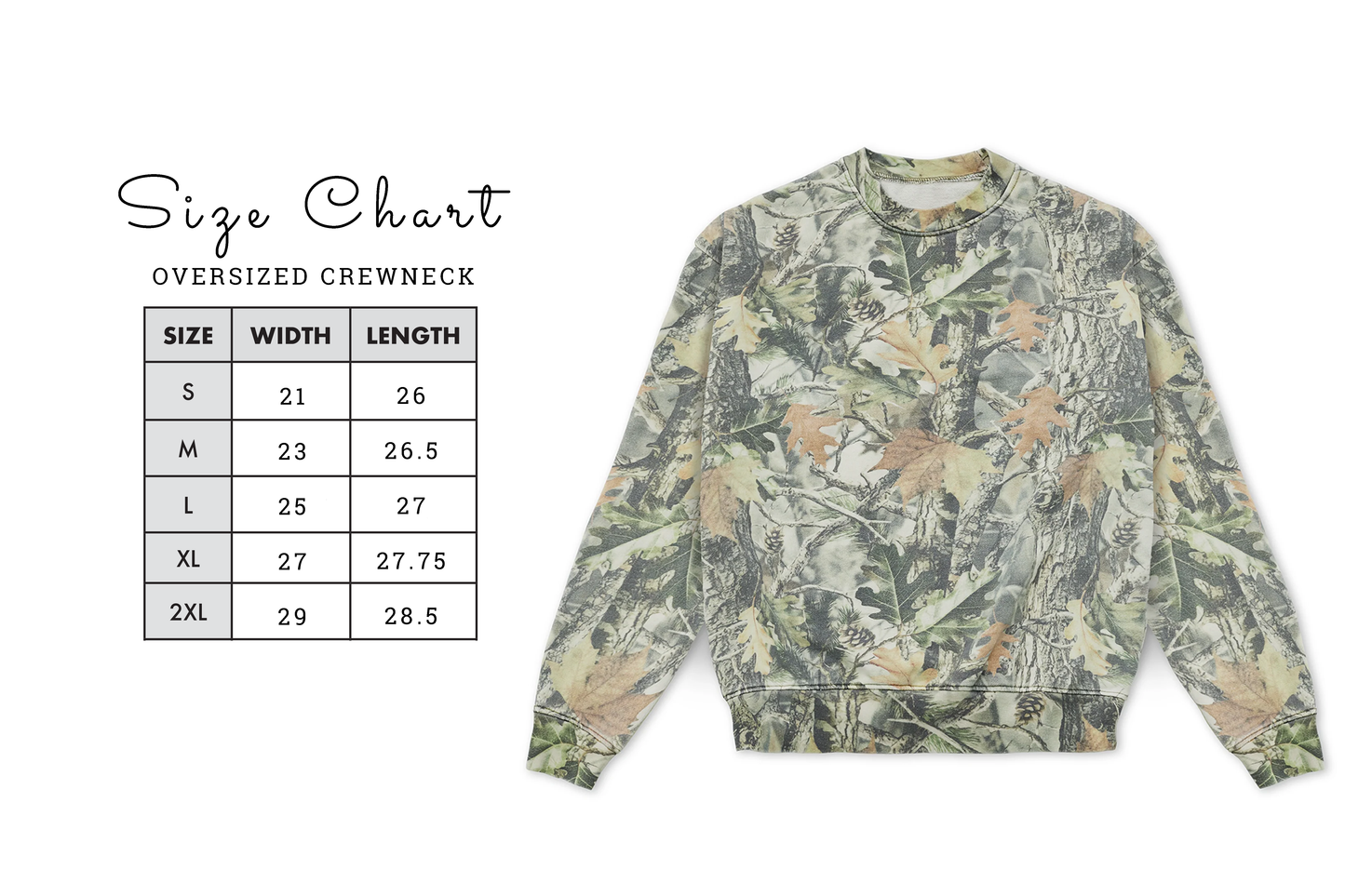 Embroidered Indoorsy Heavyweight Camo Sweatshirt
