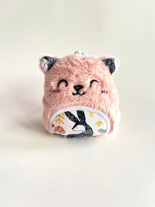 Stuffed Minky Cat Keychain