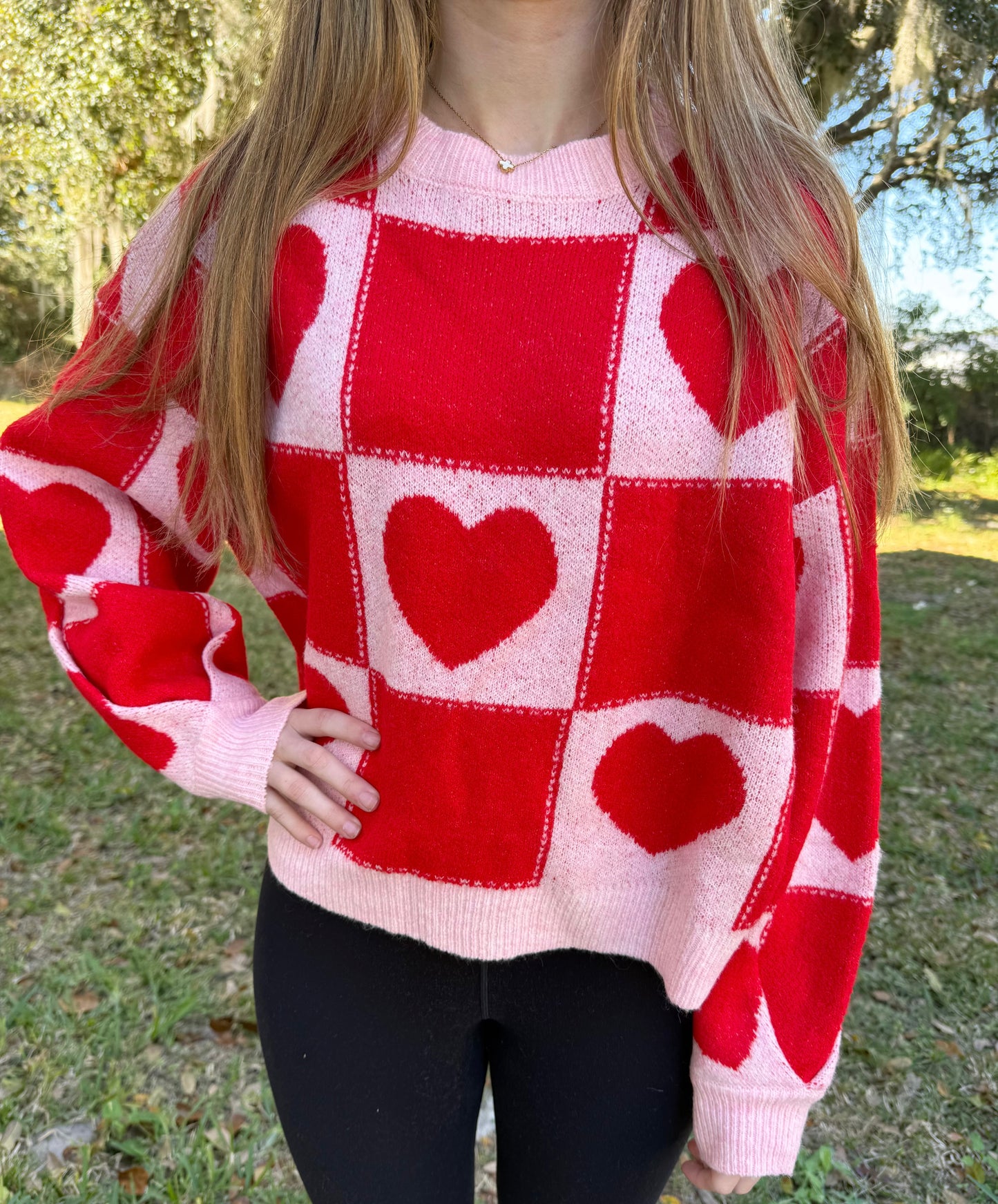Valentine’s Day Red Pink Hearts Sweater