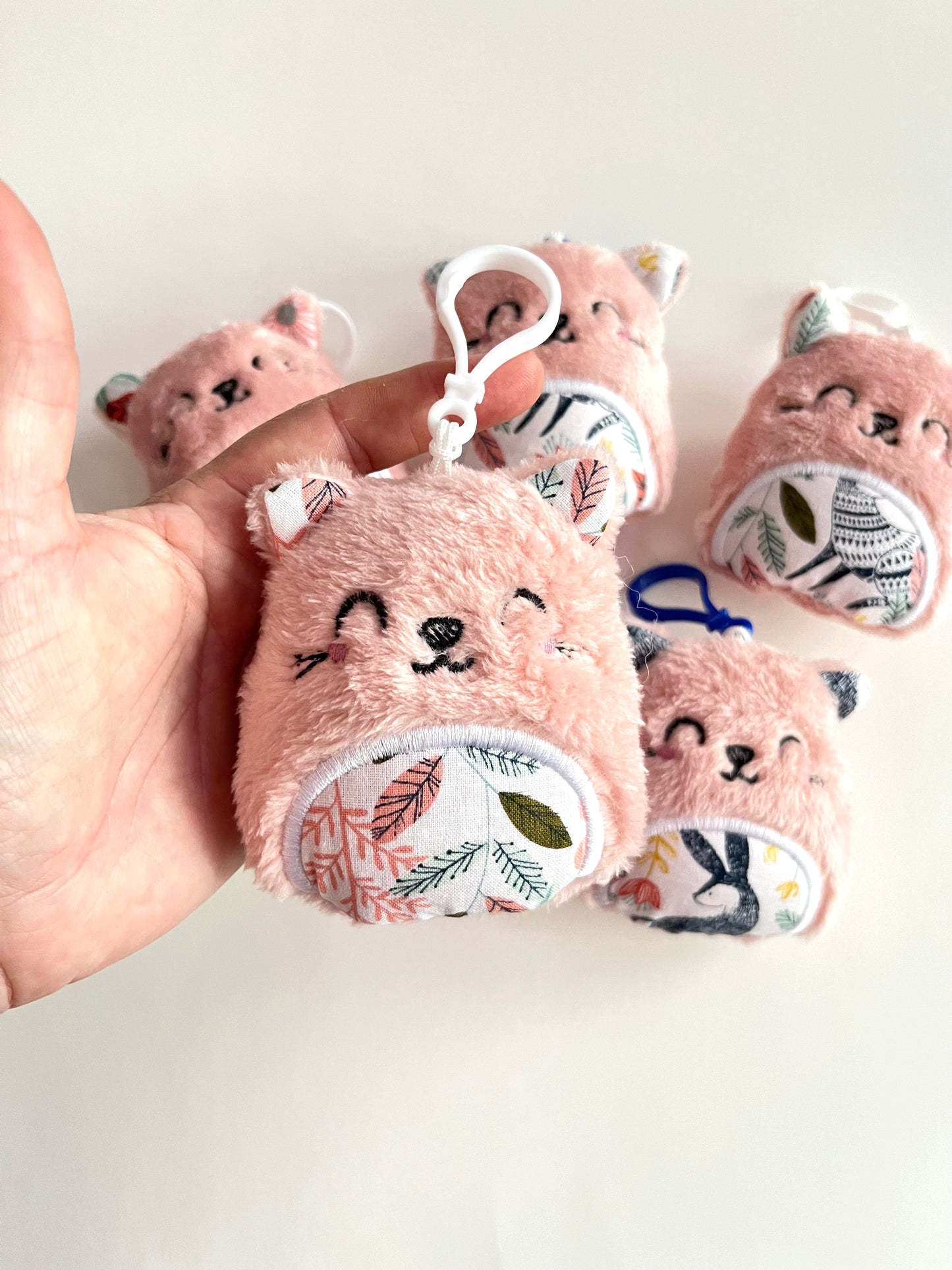 Stuffed Minky Cat Keychain
