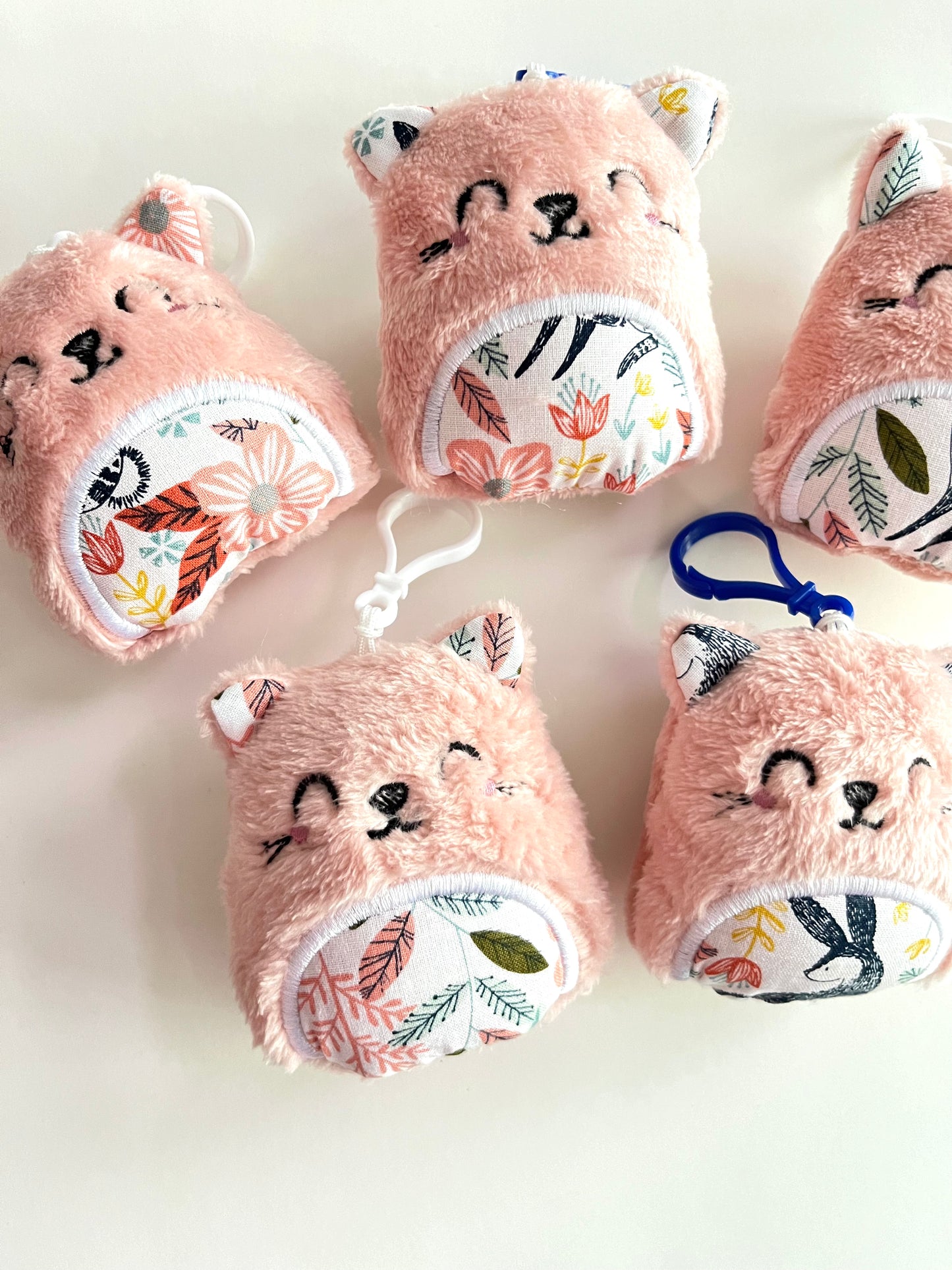 Stuffed Minky Cat Keychain