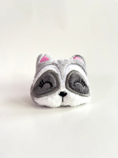 Stuffed Minky Raccoon Keychain