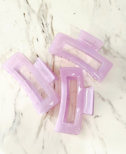 4” Purple Claw Hair Clip