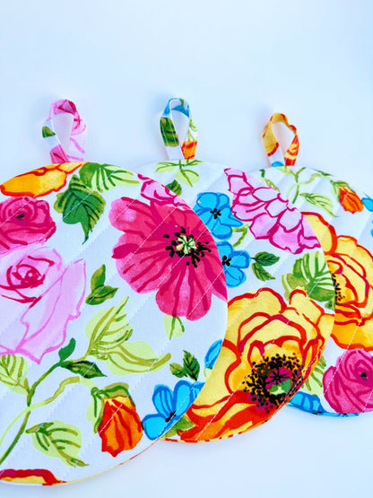Bright Flowers Insulated Hot Pad