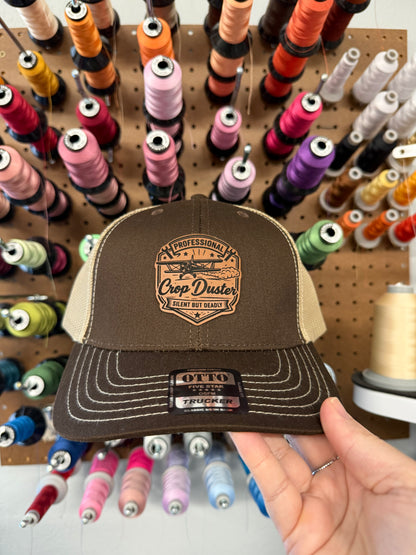 Professional Crop Duster - Silent But Deadly Funny Patch Mesh Back Trucker Hat