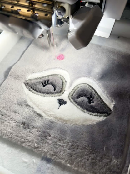 Stuffed Minky Raccoon Keychain